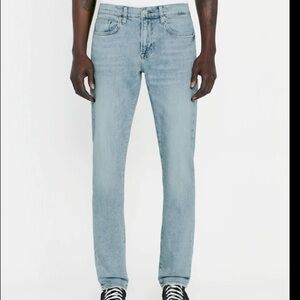 Frame L'Homme Slim mid-rise stretch denim men’s jeans light blue (Finn), 29